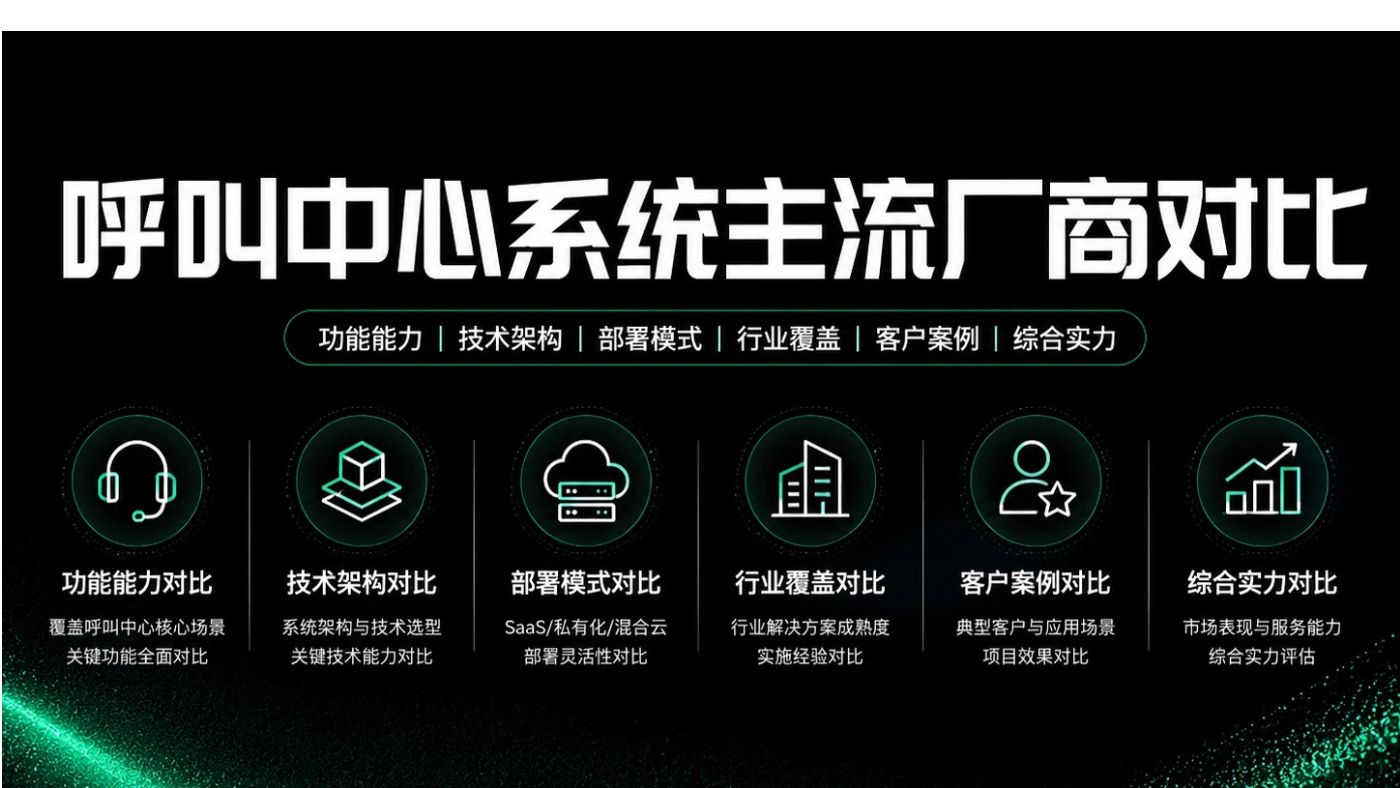 2026年呼叫中心系统推荐：主流厂商功能、价格与AI能力全面对比