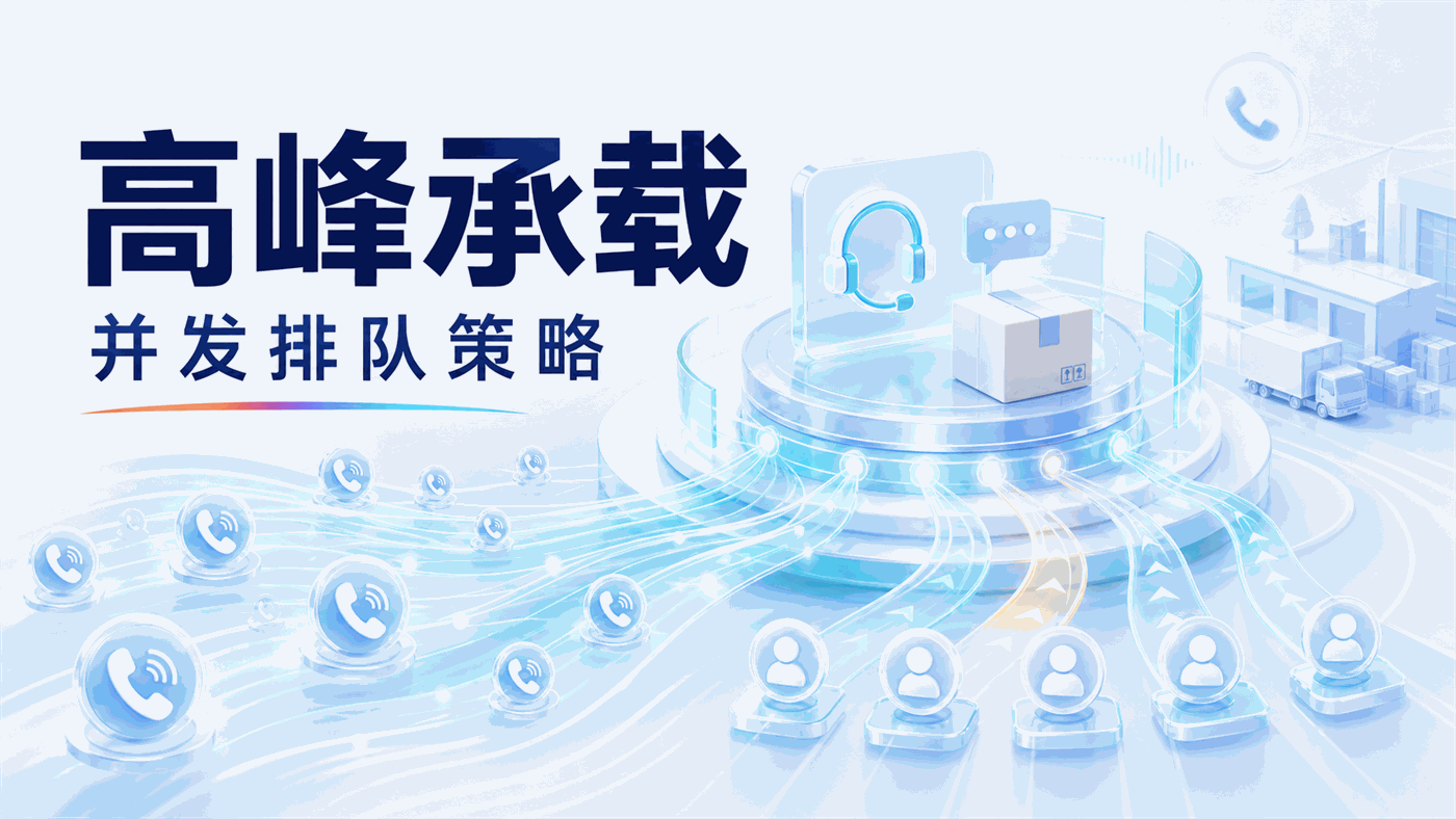 物流400电话高峰期一分钟50通进线：AI语音客服的并发承载能力和排队策略怎么设计