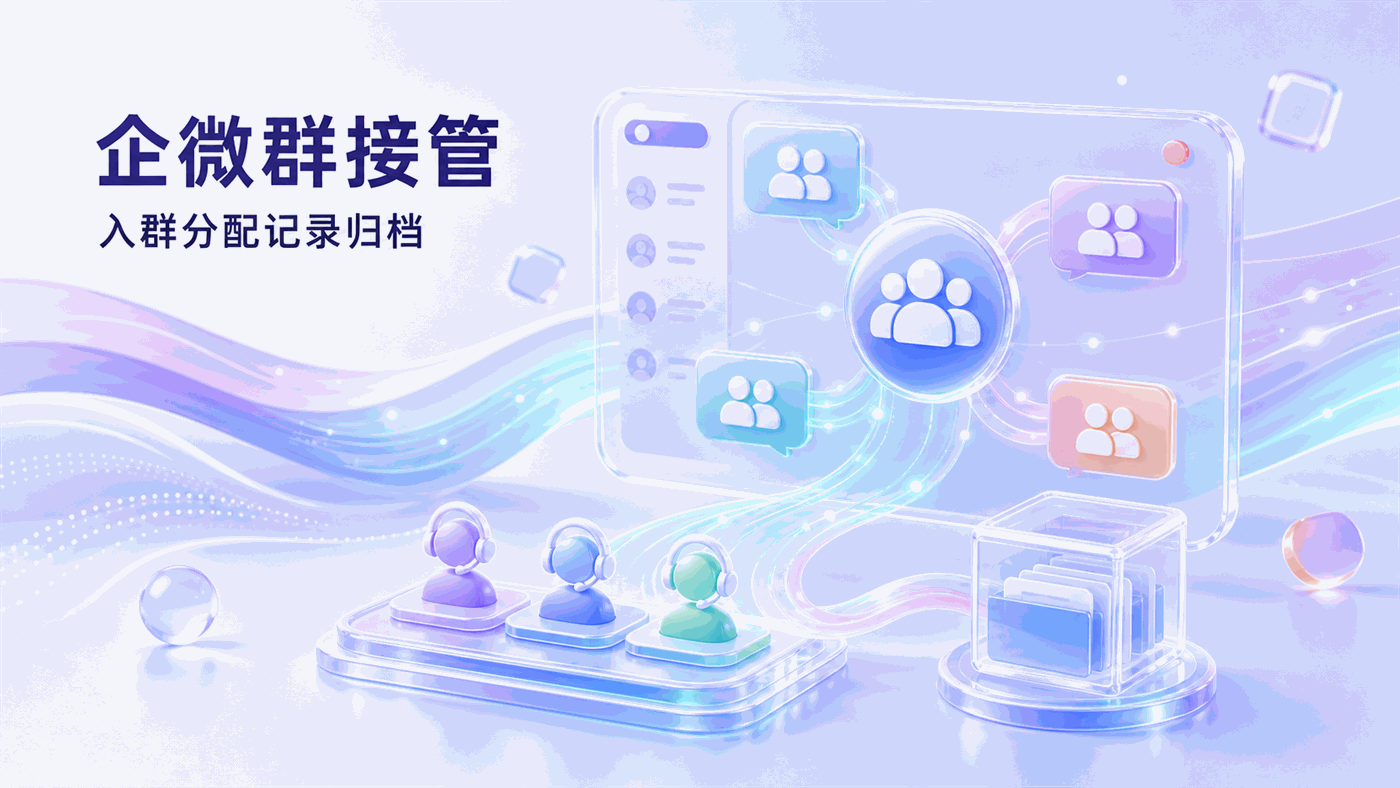 企业微信客服系统如何接管私域群？自动入群分配坐席与群聊记录归档的配置方法