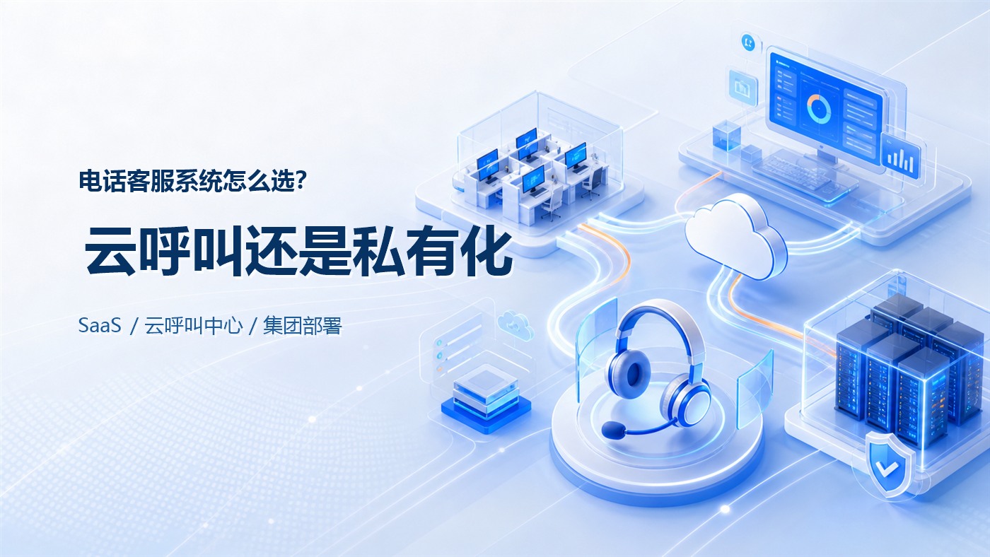 2026电话客服系统选型指南：SaaS、云呼叫中心与集团私有化部署