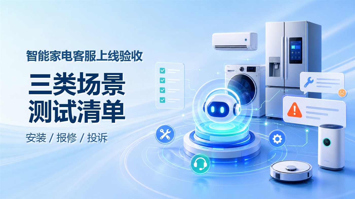 智能家电智能客服上线怎么验收？安装、报修和投诉场景测试清单