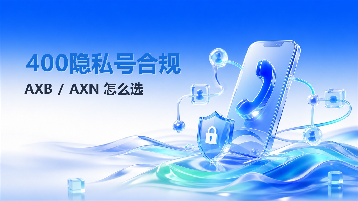 400电话呼叫中心要做号码保护，隐私号AXB和AXN怎么选才合规
