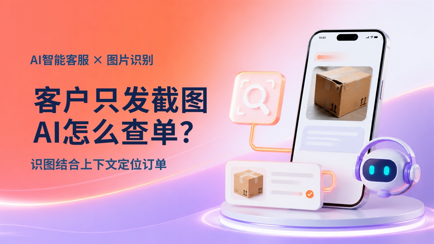 客户发截图不报订单号，智能客服怎么从图片里读出问题并查到对应订单