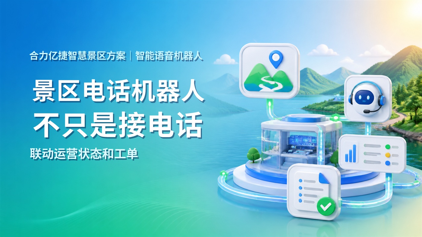 合力亿捷智慧景区方案：景区电话语音机器人怎么从接住电话到对接实时运营状态再到跨部门工单闭环