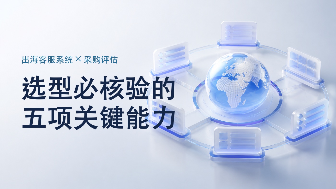 出海客服系统选型，重点核验语言、渠道、数据驻留、时区和人工兜底哪几项