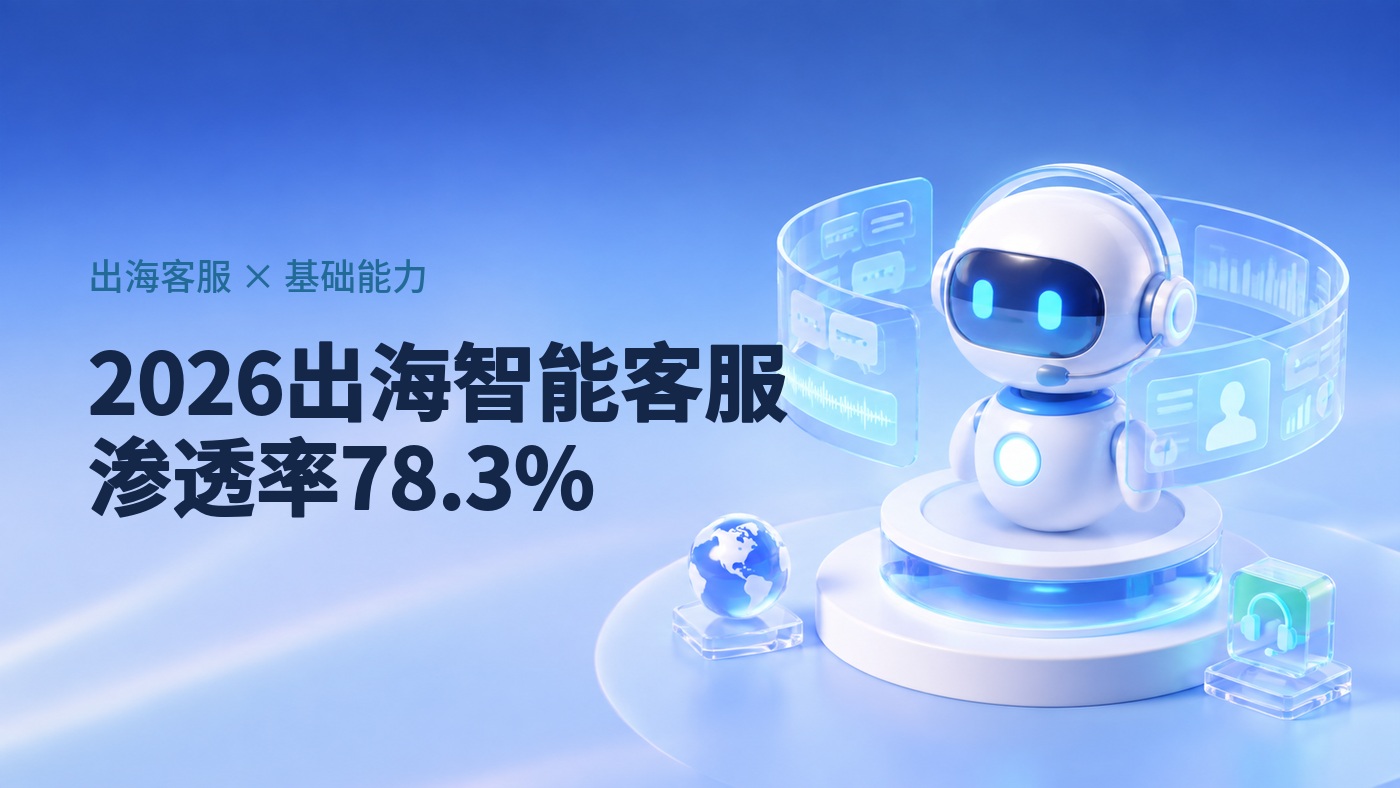 2026出海智能客服渗透率78.3%，多语言、海外渠道、跨时区成为出海客服三项基础能力