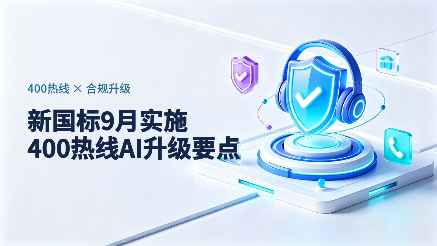 智能客服新国标9月实施：400热线AI升级必须注意什么？