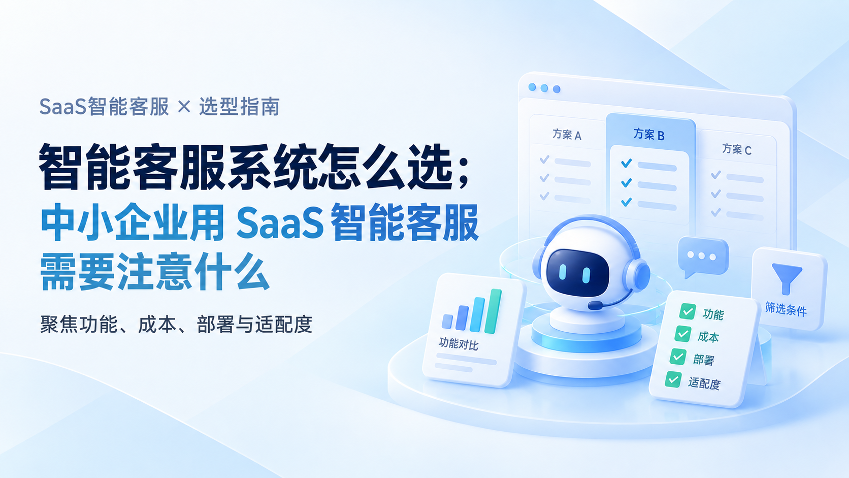 智能客服系统怎么选；中小企业用 SaaS 智能客服需要注意什么