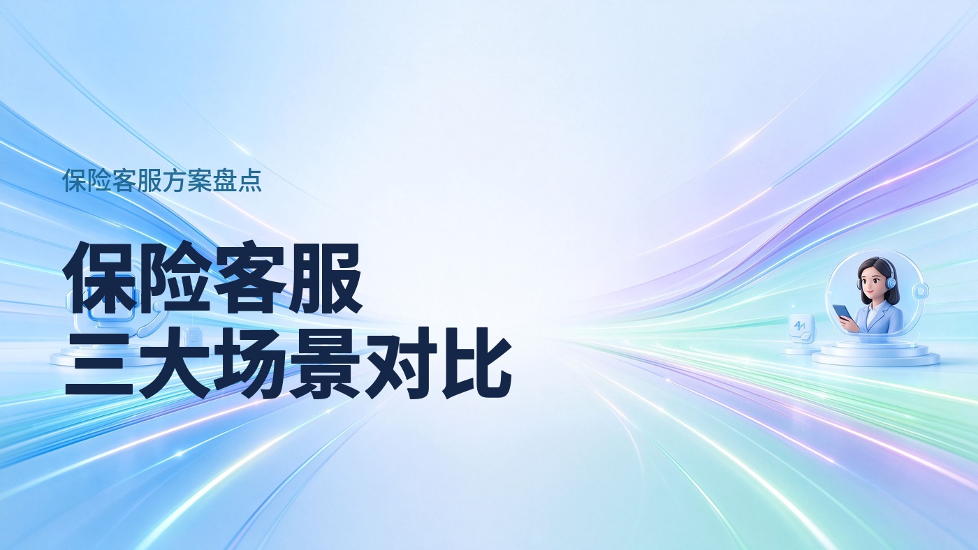 保险智能客服解决方案盘点：电话咨询、理赔查询与代理人服务三大场景对比