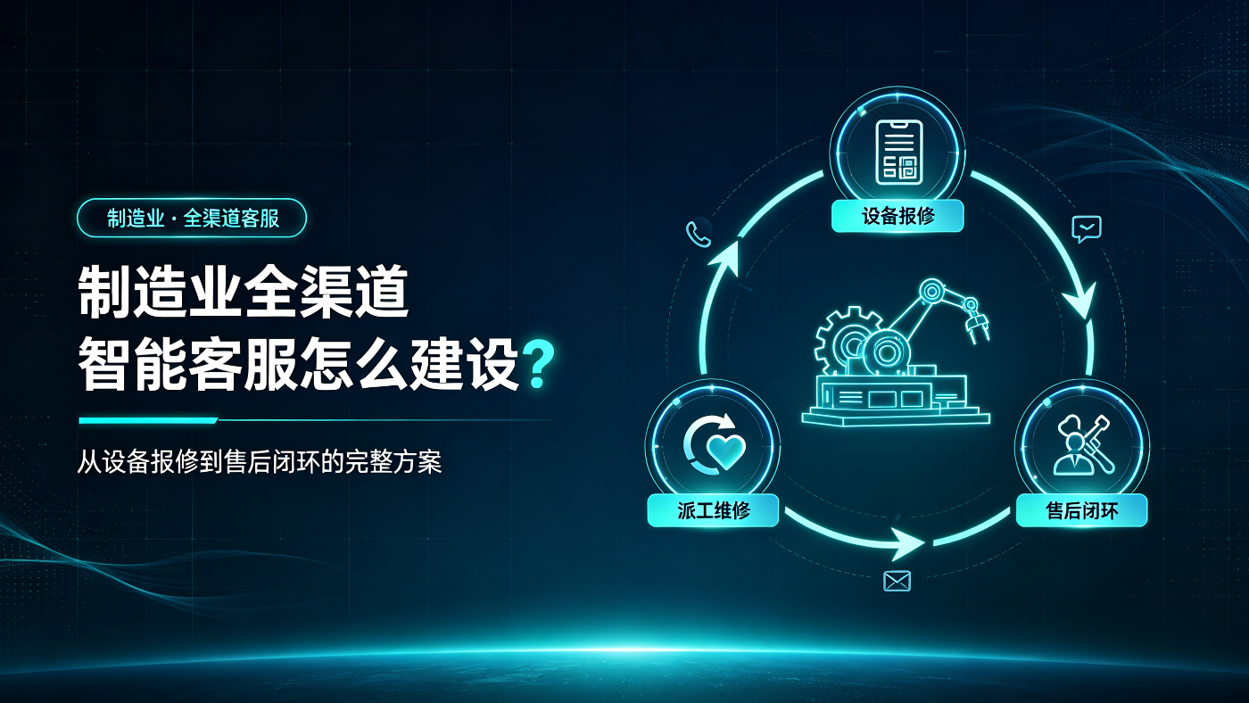 制造业全渠道智能客服怎么建设？从设备报修到售后闭环的完整方案