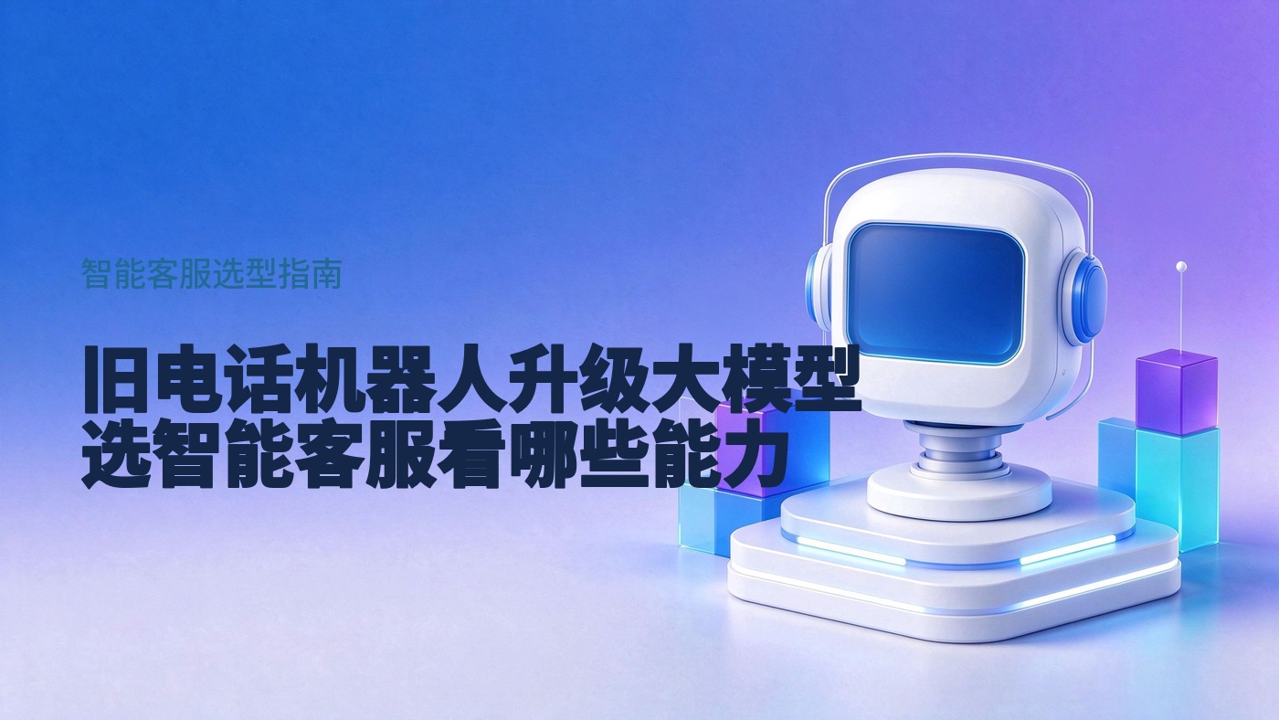 旧电话机器人升级大模型，2026年企业选智能客服厂商要比较哪些能力？