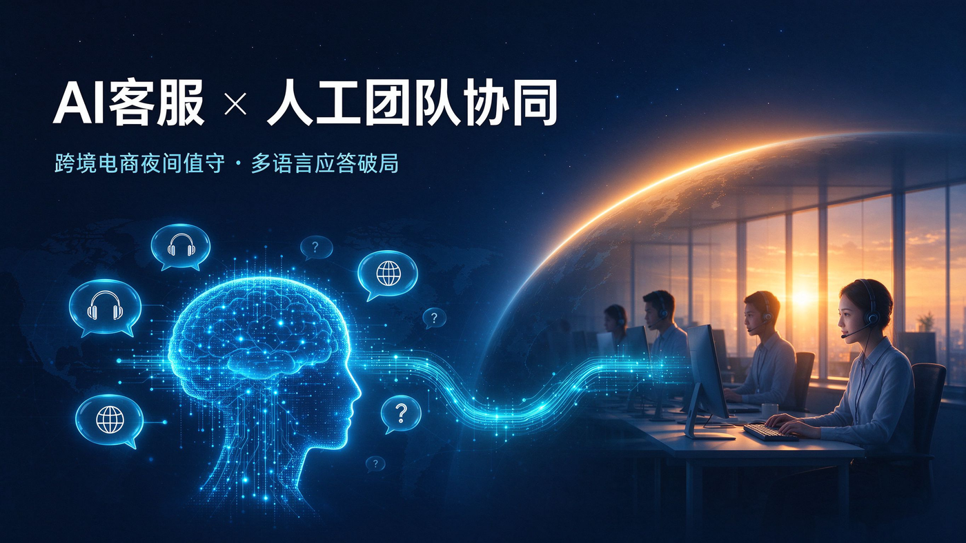 跨境电商夜间咨询和多语言客服难管理，如何通过AI客服与国内人工团队协同？