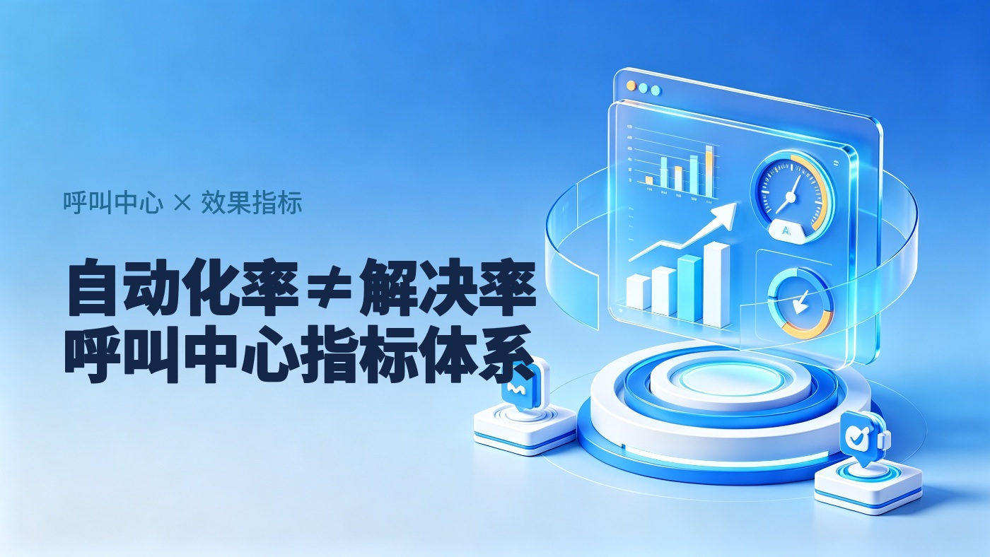 自动化率不等于解决率：AI云呼叫中心该如何建立效果指标体系