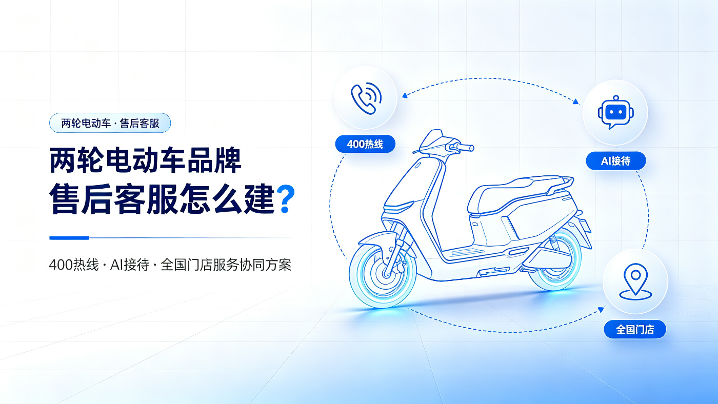 两轮电动车品牌的售后客服怎么建？400 热线、AI 接待与全国门店服务协同方案