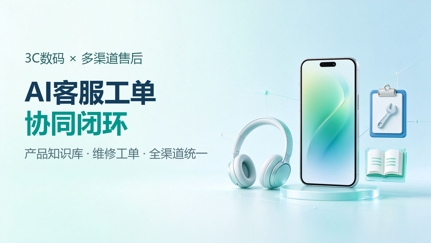 3C 数码品牌多渠道售后怎么统一？AI 客服、产品知识库与维修工单协同方案