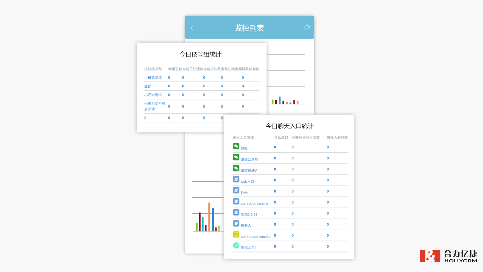 合力亿捷 移动端监控界面概览